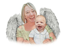 Load image into Gallery viewer, Color Portrait with Angel Wings