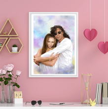 Load image into Gallery viewer, Color Portrait with a character (with a pattern background)