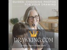 Load and play video in Gallery viewer, Color Portrait with a character (with a pattern background)